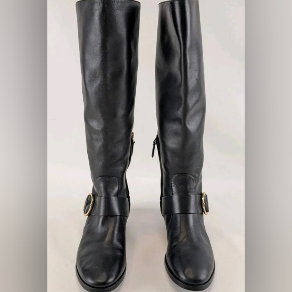 Tory Burch Black Boots with Gold Accent - Picture 5 of 5
